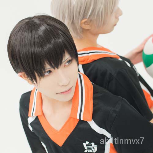 Haikyuu Kageyama Tobio Cosplay Wig Black Blue Wigs Heat Resistant Synthetic Hair Karasuno
