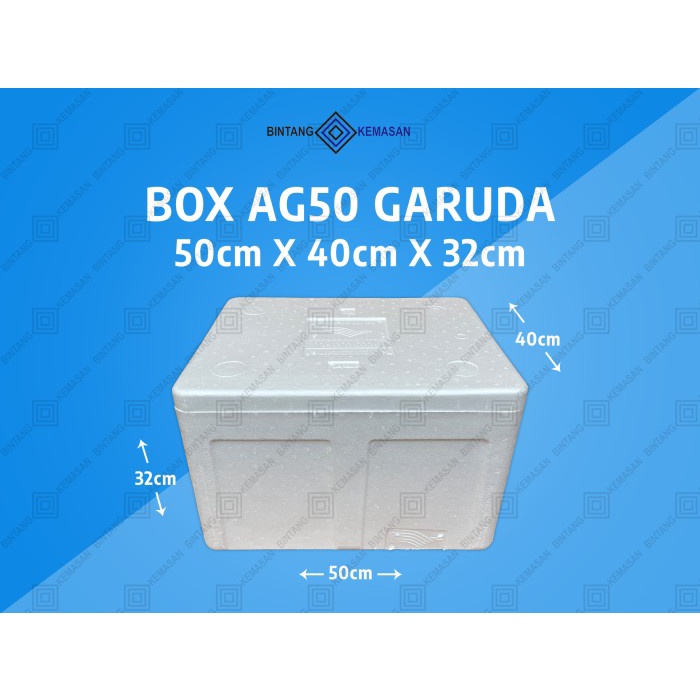 

(DISKON TERMURAH) Styrofoam box AG 50 GARUDA 50 x 40 x 32cm Box Foam