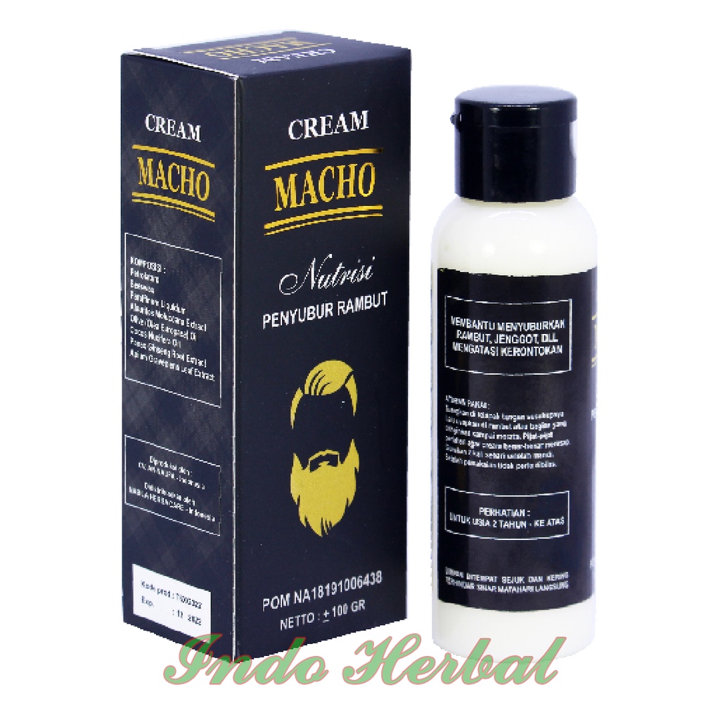 CREAM MACHO Original Nutrisi Penyubur Rambut Anti Rontok