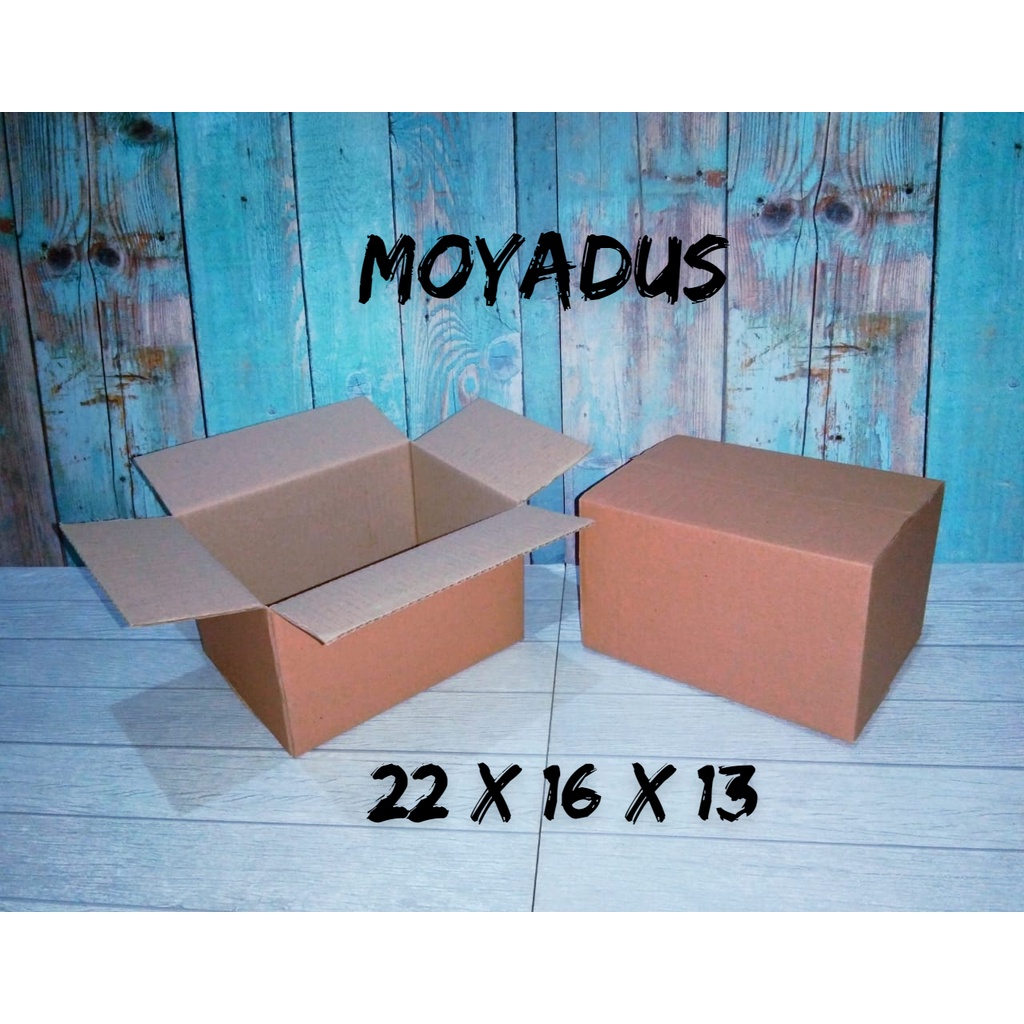 

kardus/karton/box uk. 22x16x13 cm untuk packing, SINGELWALL POLOS