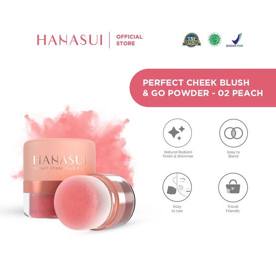 HANASUI Perfect Cheek Blush &amp; Go 2.5g | Powder Blush On | Perona Wajah | BPOM