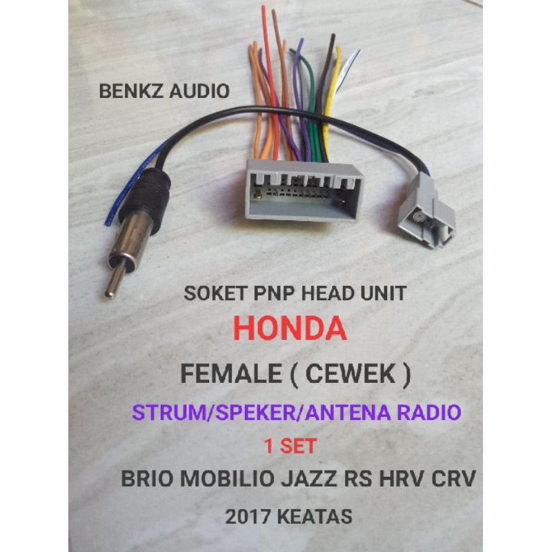 Soket PNP HEAD UNIT HONDA FEMALE (CEWEK ) BRIO MOBILIO HRV BRV CRV JAZZ RS