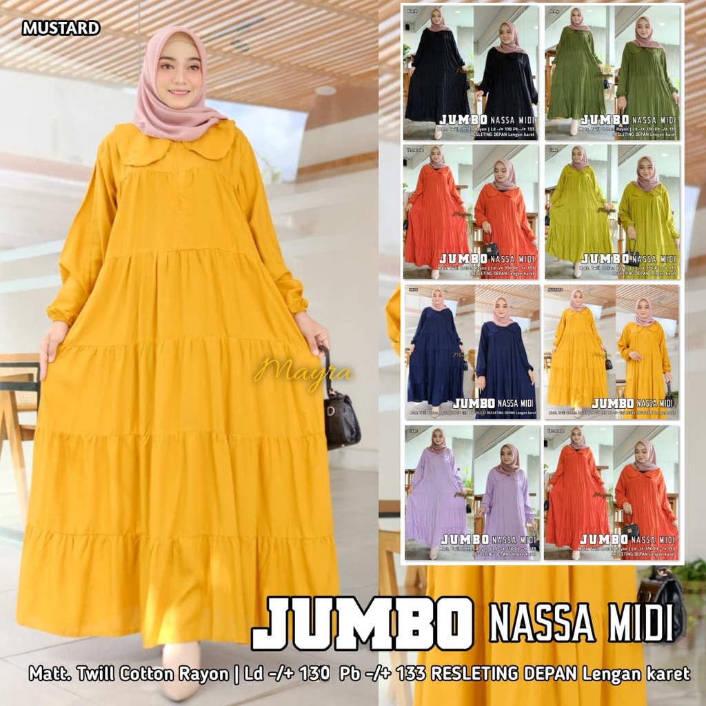 Jual Gamis Bella Midi Jumbo Ld 130 Gmis Gamid Ganis Jins Pb 133