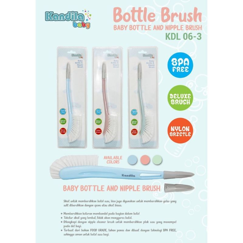 Kandila Bottle and Nipple Brush Sikat Botol Bayi