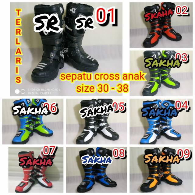 Sepatu cross anak sepatu trail sepatu balap motor anak