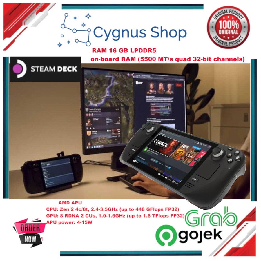 Valve Steam Deck Handheld Portable Gaming Console Open Platform Steam OS Gamepad Game Controller PC Windows Computer Video Game