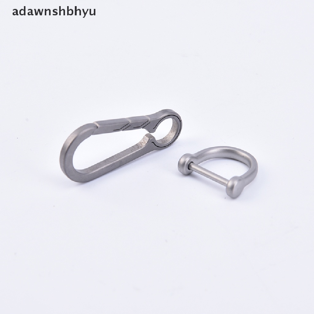 Adawnshbhyu Gesper Titanium EDC Alat Luar Ruangan Titanium Alloy Gantungan Kunci Gesper Key Ring