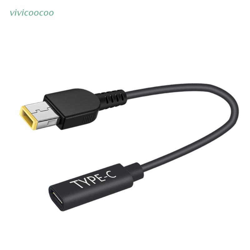 VIVI   65W USB C PD Type C Female to Slim Tip Power Charging Cable for -Lenovo Thinkpad