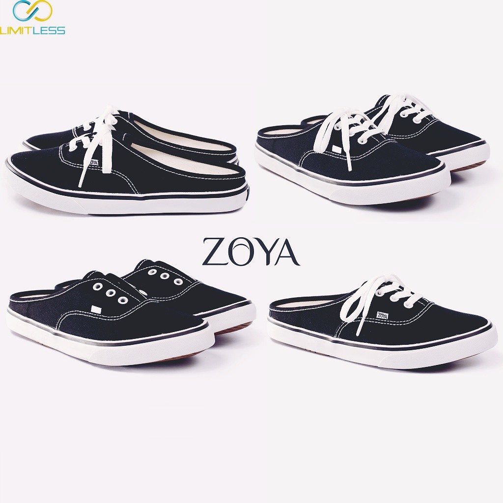 Sepatu Wanita Zoya Kanvas Motif Casual Sneakers Shoes Premium High Quality Terbaru