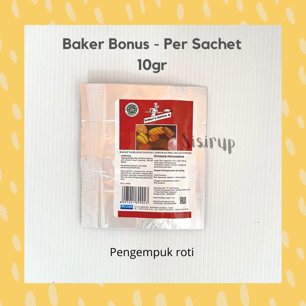 Bread Improver / Bakers Bonus / Pengempuk Roti / Baker Bonus