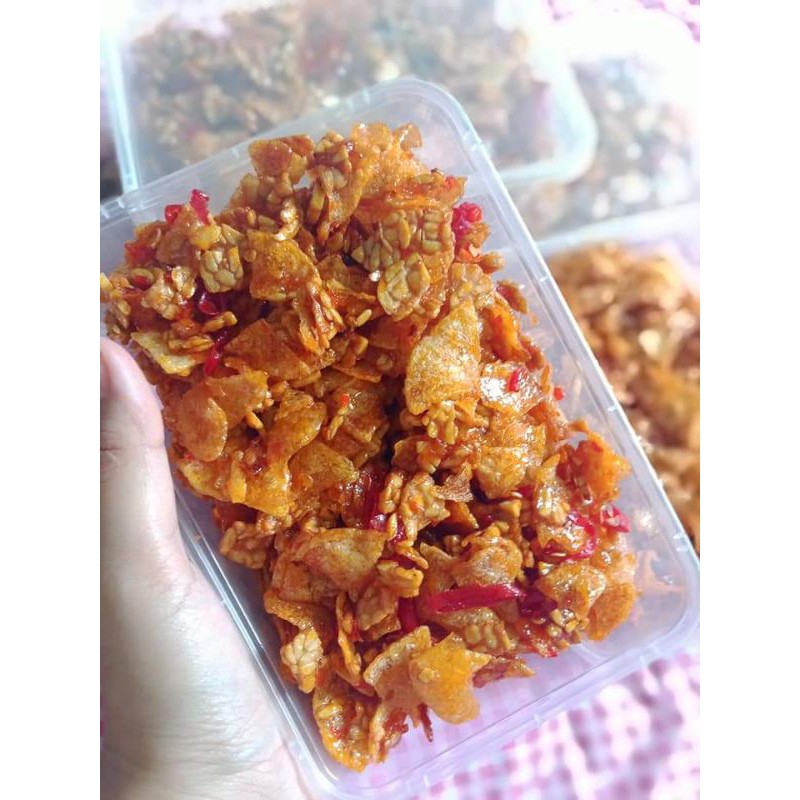 

Kering Kentang Mustofa mix Tempe 300gr/750ml