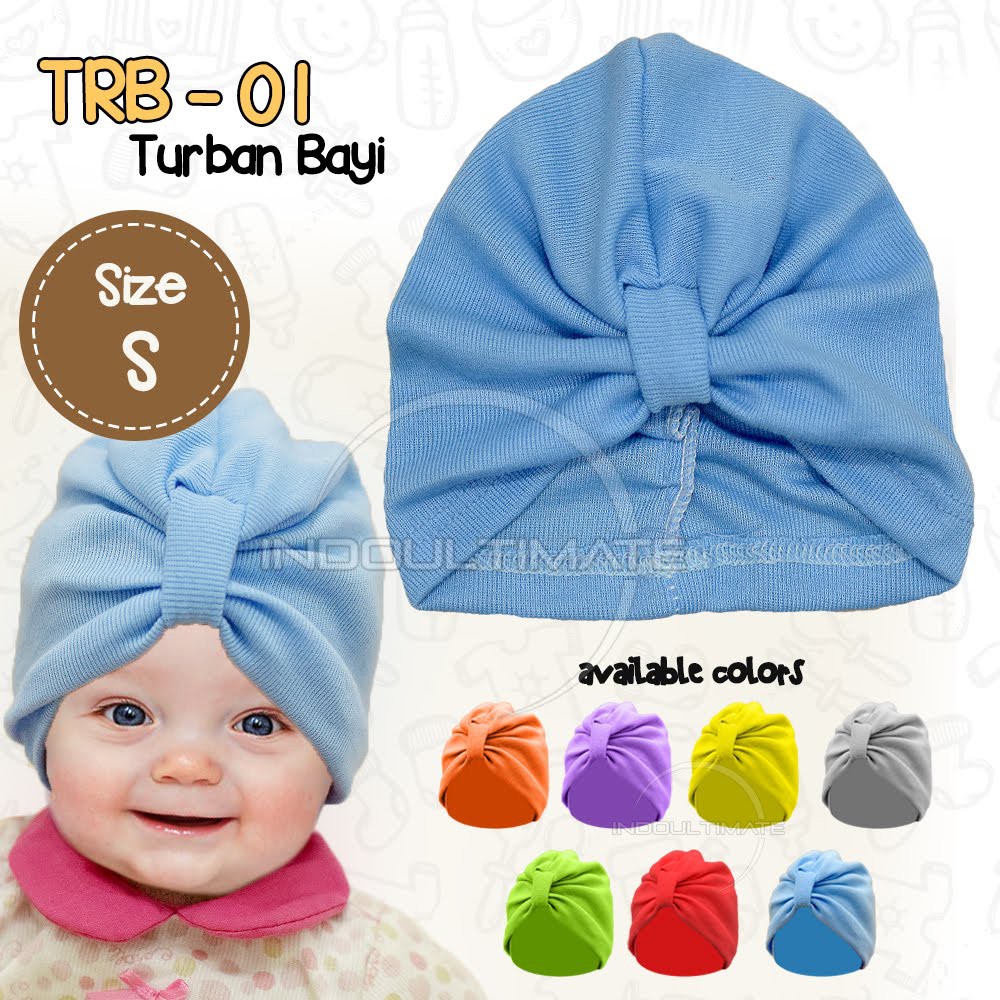 Topi Turban Anak Bayi Perempuan 0-9 Bulan Turban Kerudung Bayi Anak Perempuan Kupluk Bayi TRB-01