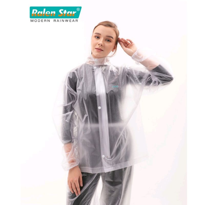 Jas Hujan Stelan Transparan BENING Polar 66019 Ralen Star JAS HUJAN BAJU HUJAN JAKET CELANA  66019 BENING POLAR