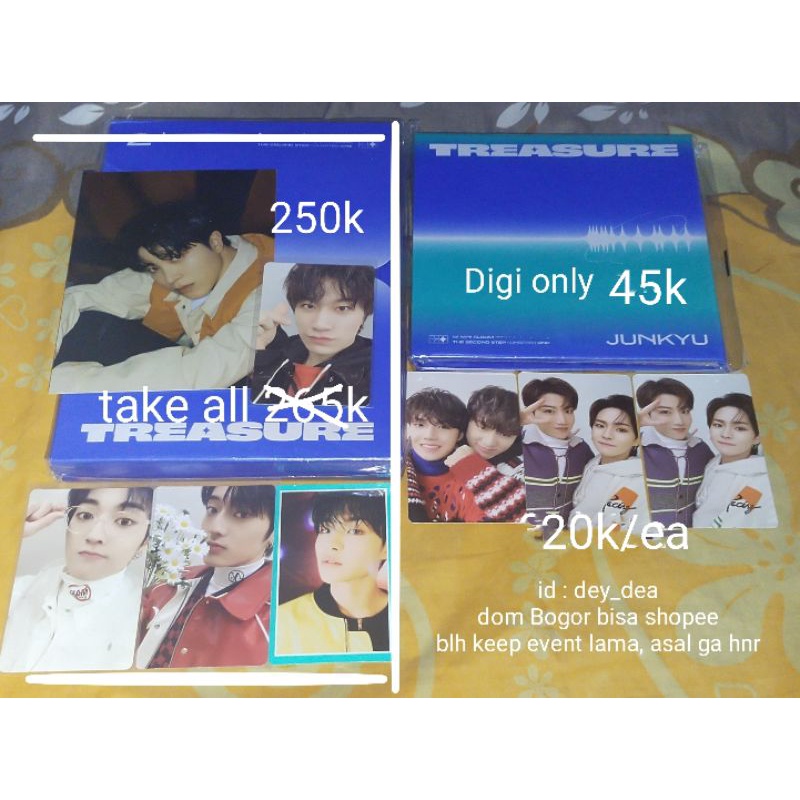 OFFICIAL TREASURE PHOTOCARD MURAH Album treasure pb blue & green unsealed haruto blue set postcard j
