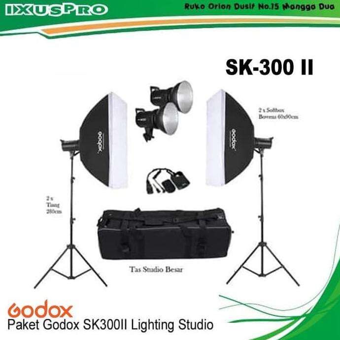 TERLARIS-PRODUK GODOX SK300II STUDIO FLASH PAKET LENGKAP