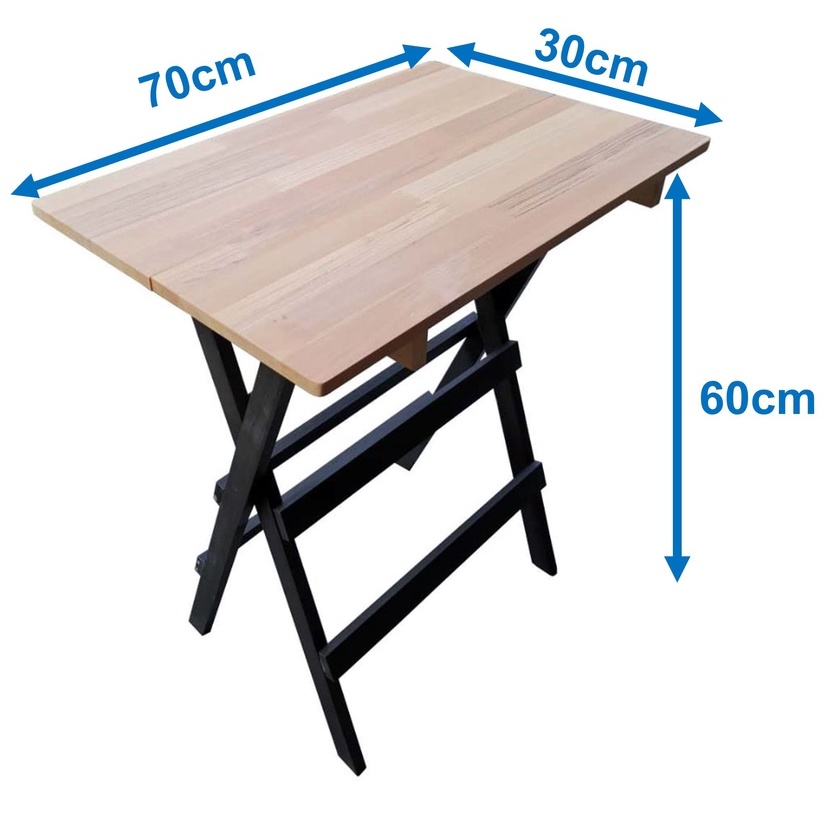 Meja Lipat Kayu 70x30 Tinggi 60cm