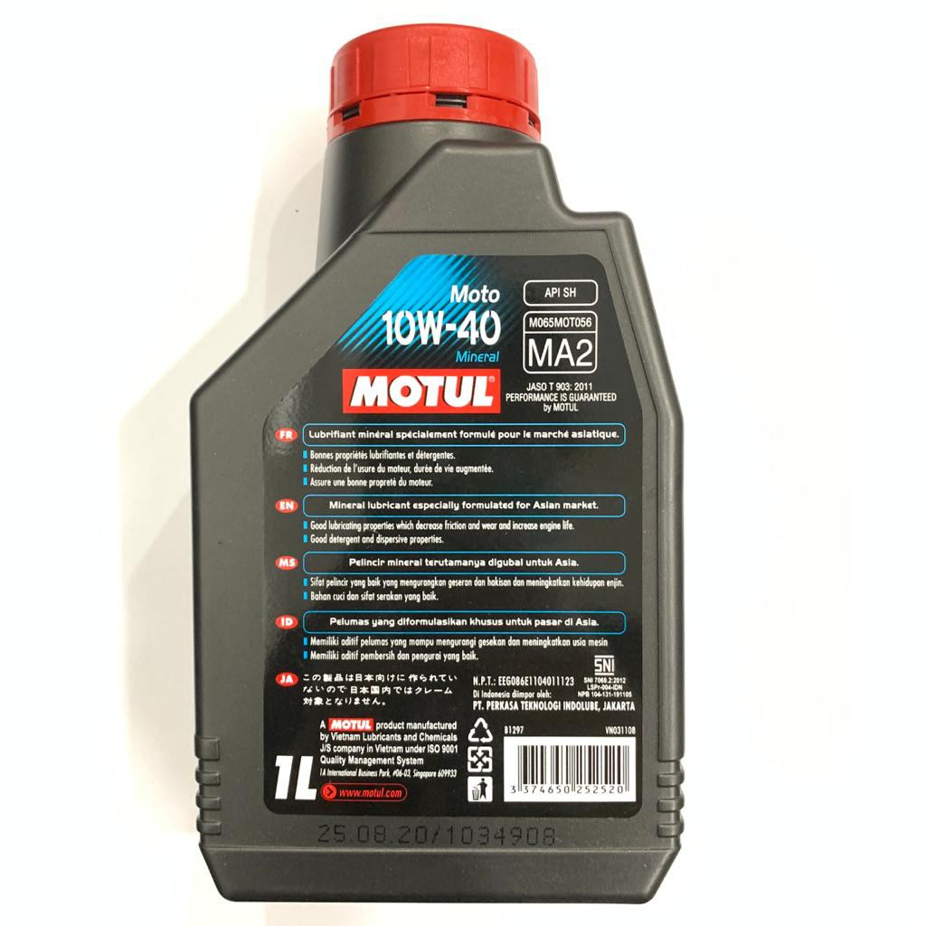 OLI MOTUL MOTO 10W40 4T 1LITER ORIGINAL BEBEK SPORT