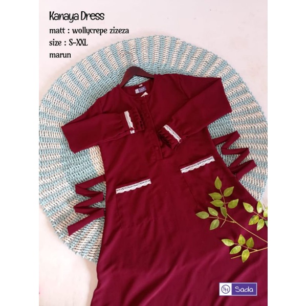 TERLARIS GAMIS WOLLYCREPE ZIZEZA KANAYA DRESS