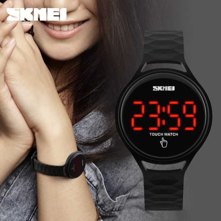 Jam Tangan LED Wanita JT 124 Skmei Touch Watch Cewek Murah Tahan Air Jam Cewe Cantik Waterproof