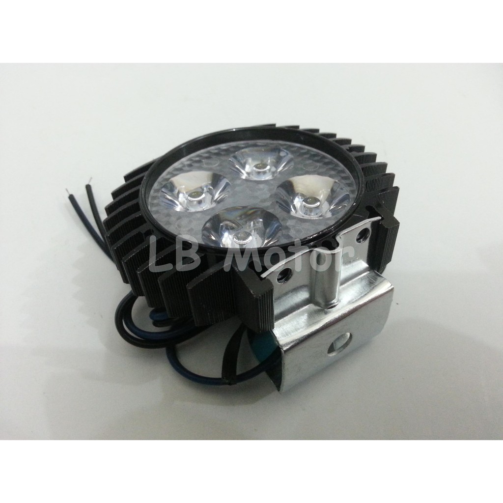 Lampu Tembak Sorot LED 4 Mata Variasi Motor Hitam