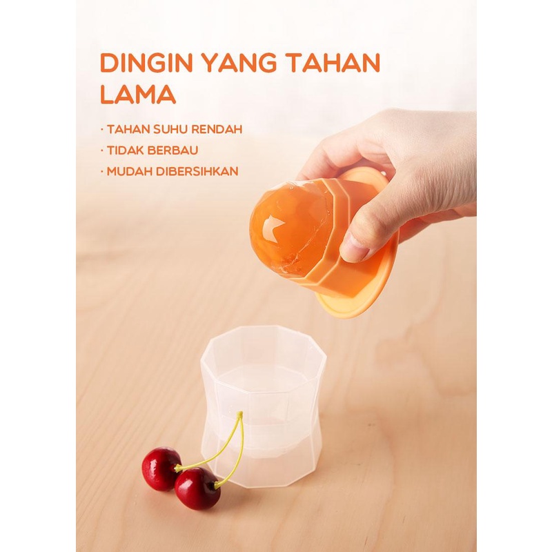 Cetakan Es Batu Bulat SAMONO Kitcheware Jumbo Ice Ball Mold SIM01 Orange