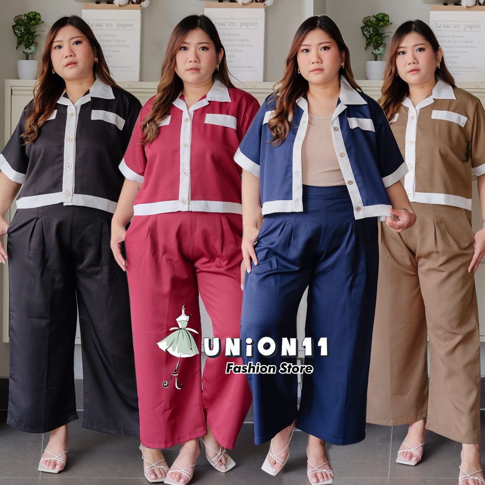 UNION11 - STELAN WANITA JUMBO / STELAN BIG SIZE XXXL WANITA / SETELAN JUMBO WANITA LD 120 / SETELAN CELANA JUMBO WANITA LISA