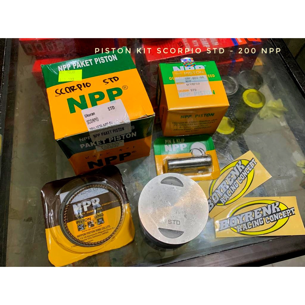 Jual PISTON KIT SCORPIO PEN 16 OVZ STD-50-100-150-200 NPP - BOYRENK