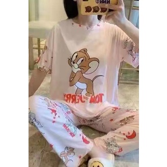 Piyama CP wanita baju tidur import jumbo/bigsize-CP JERRY STAR