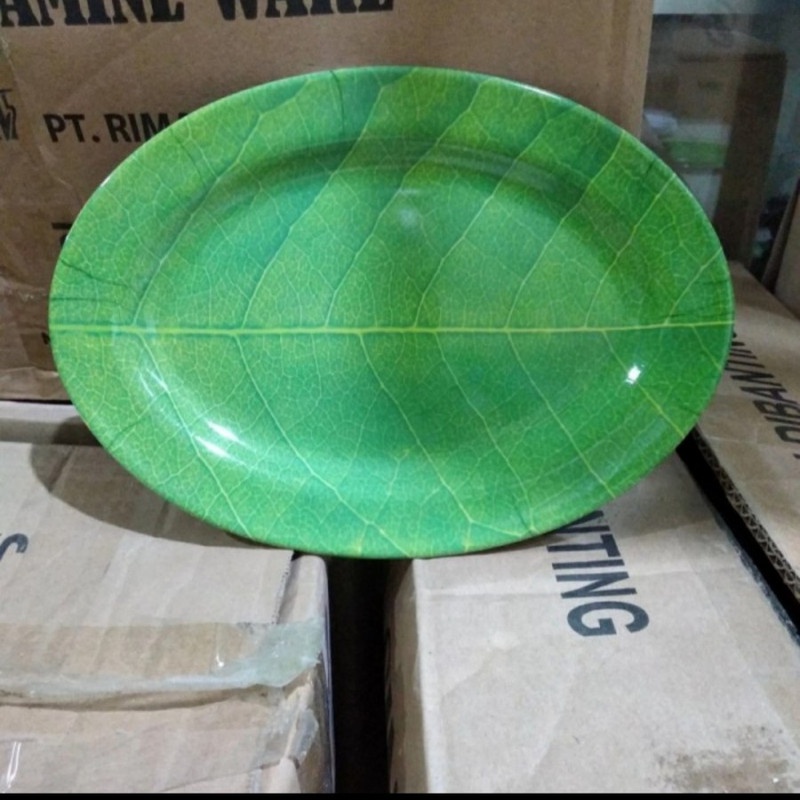 Piring Makan Oval Melamine Melamin - Singa Singi PV12