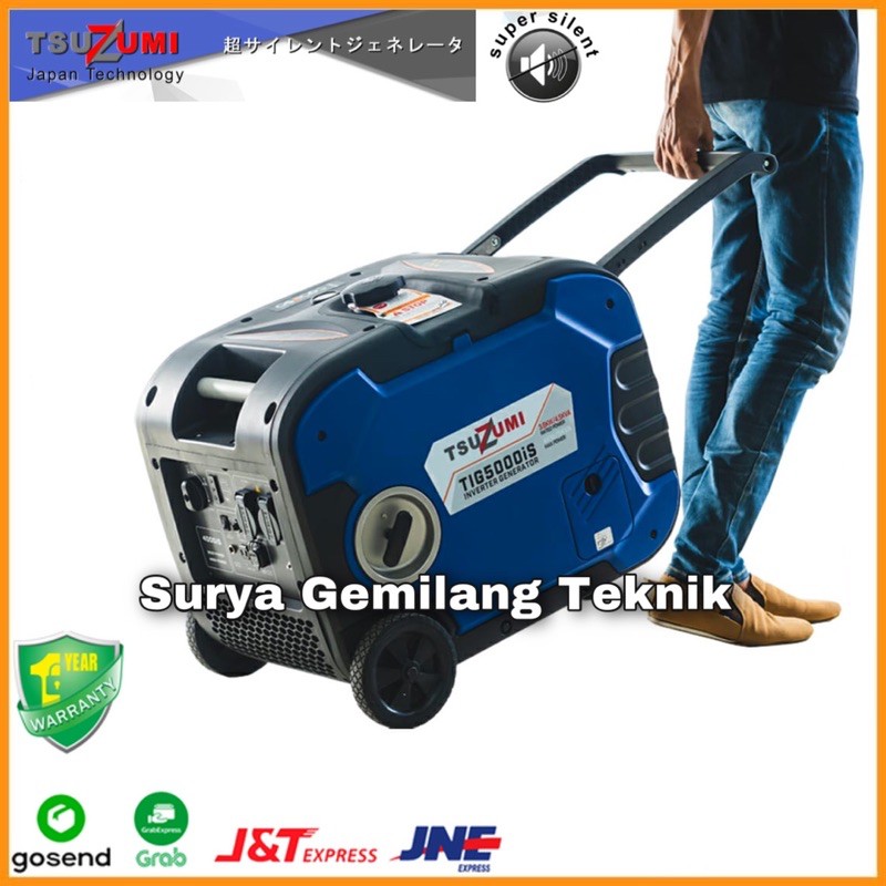 Genset Silent Inverter 4000 watt Tsuzumi TIG5000iS Mesin Genset Silent