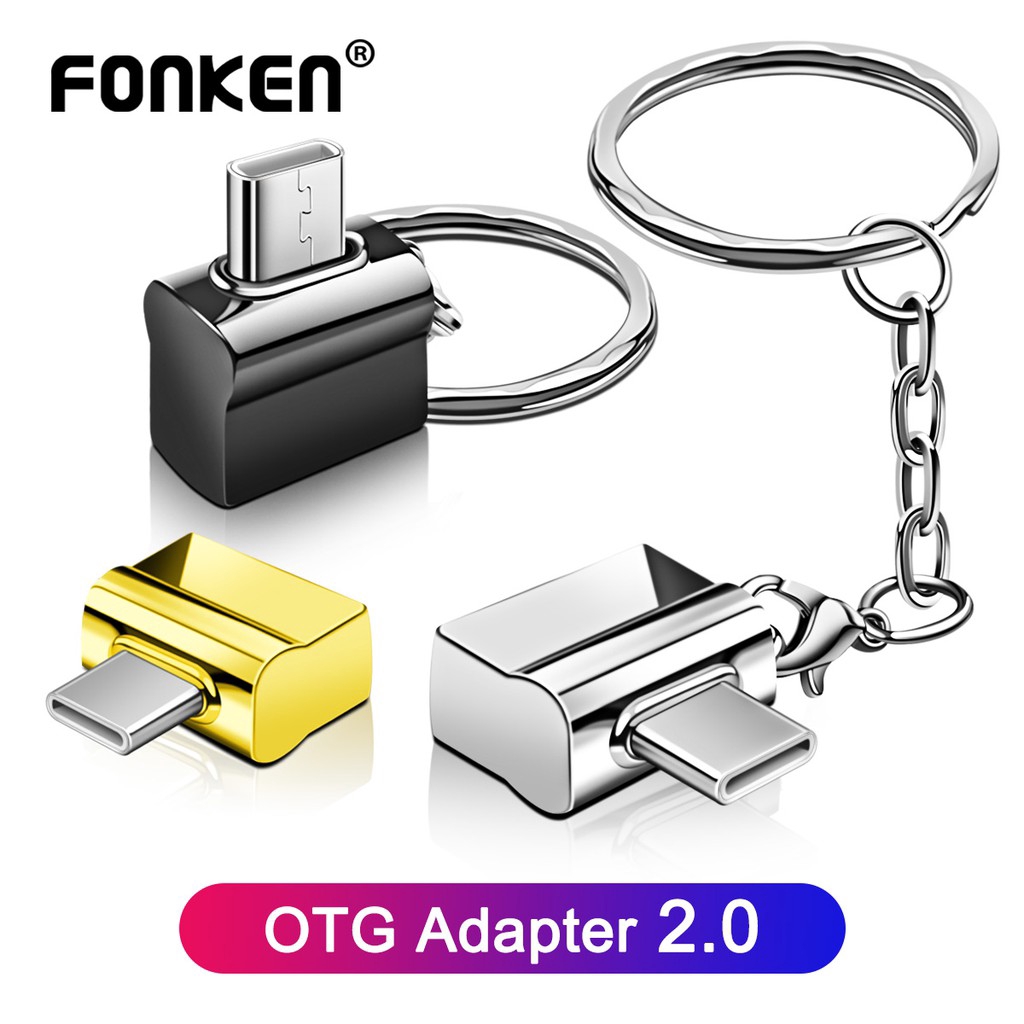 

FONKEN Type C OTG Adapter USB To Type-c Converter for Phone Tablet Portable Charge Data Connector