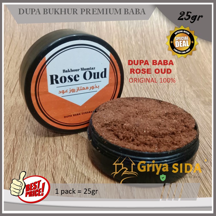 Dupa bukhur rose oud 25gr premium buhur baba gahru Dupa Bakour Arab Pengahrum Ruangan PROMO