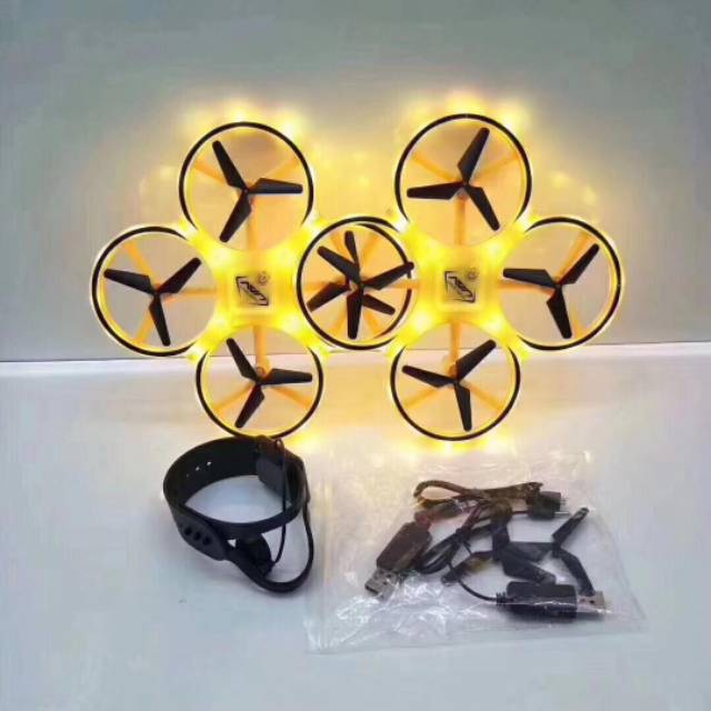 PROMO MINI DRONE Quadcopter 2,4G Dengan Sensor Tangan Infrared Control