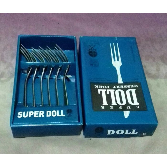 Garpu Kue Kecil Premium Stainless Steel Superdoll - ISI 6 PC