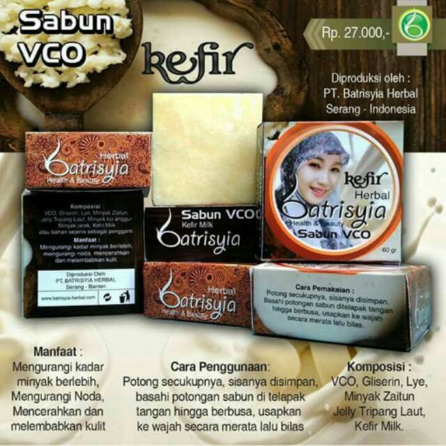 Sabun Vco Kefir Batrisyia Herbal Indonesia