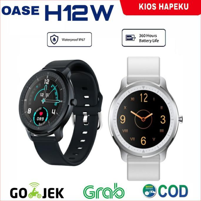 Oase Smartwatch H12W/Jam Tangan Oase Waterproof Original Garansi Resmi - Silver FreStrap