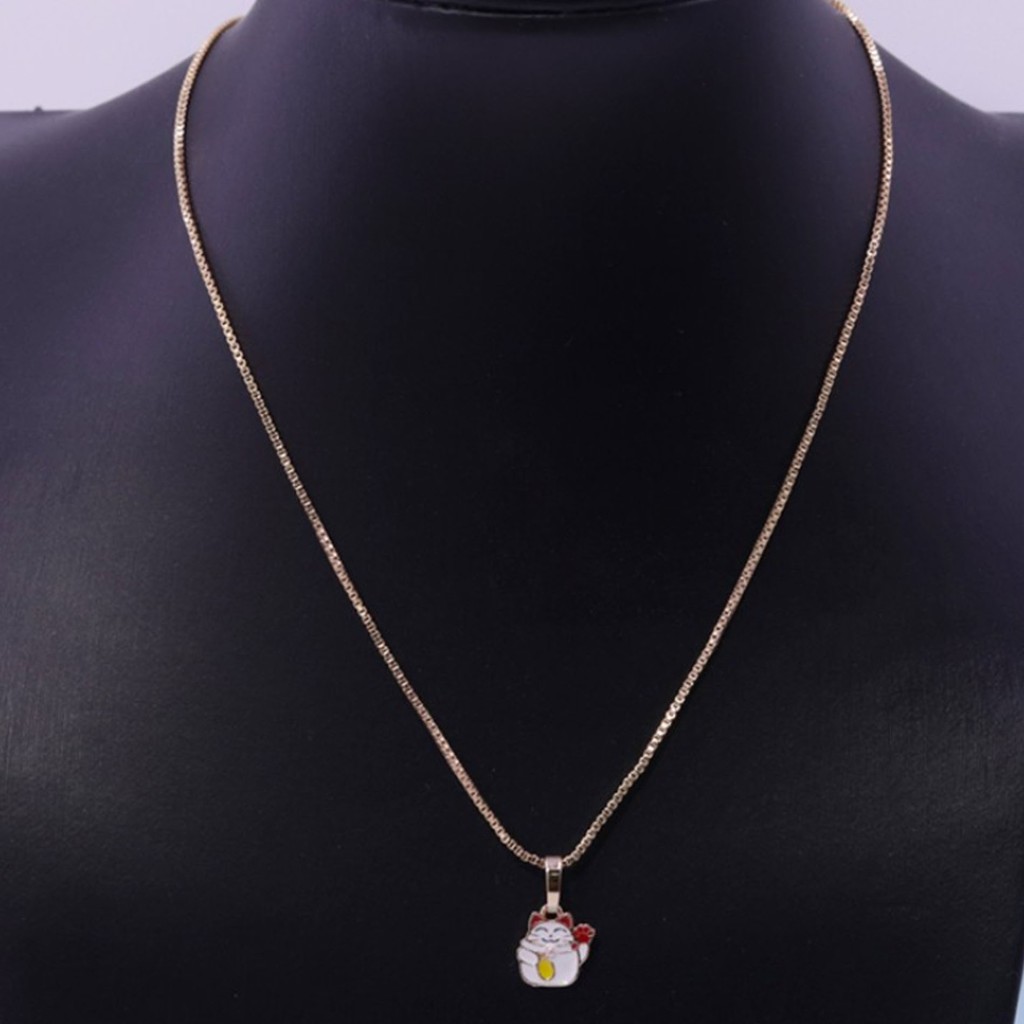 Kalung Anak Rantai Italy Motif Kucing Hoki Mas Gold Perhiasan Cantik Anak Lapis Emas 18k 723