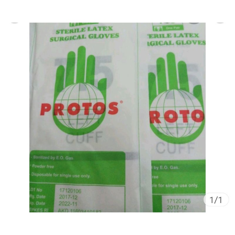 Protos / sarung tangan steril/pcs