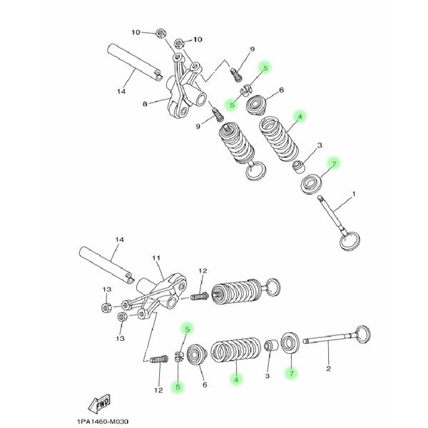 per pir kancing ring kuku Valve klep seat spring jupiter MX new -