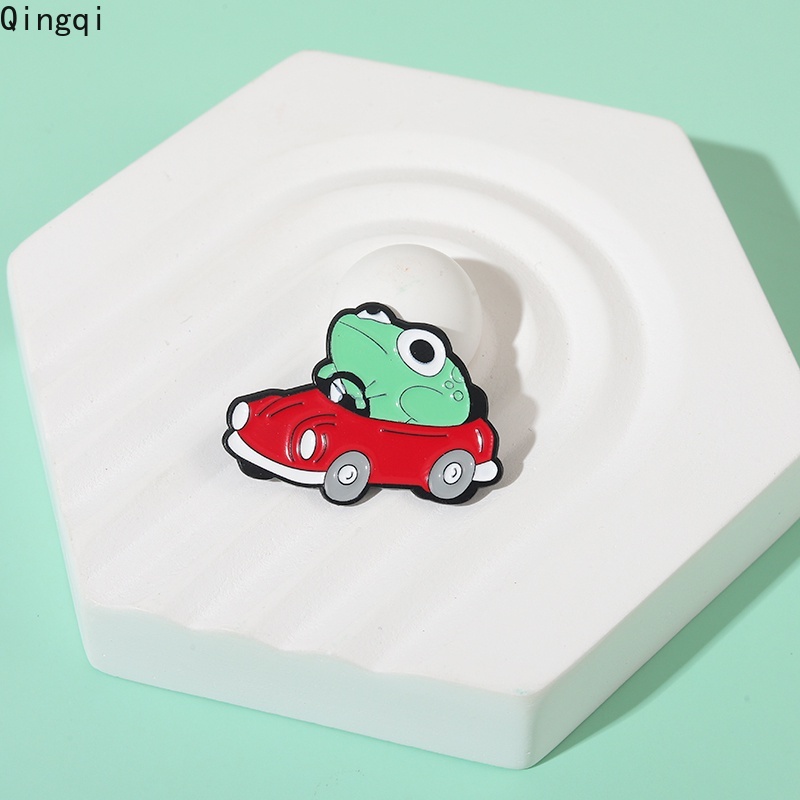 Bros Pin Enamel Desain Kartun Hewan Katak Untuk Anak