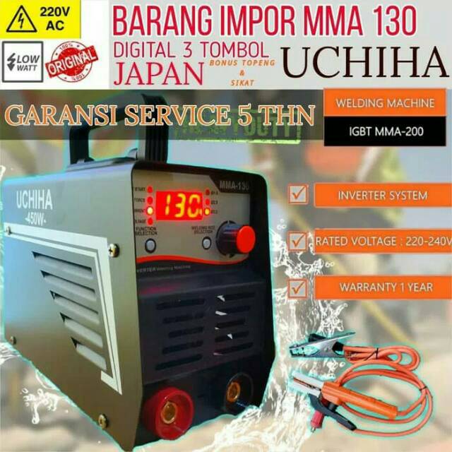 mesin las UCHIHA japan 900watt 130ampere asli inverter travo promo
