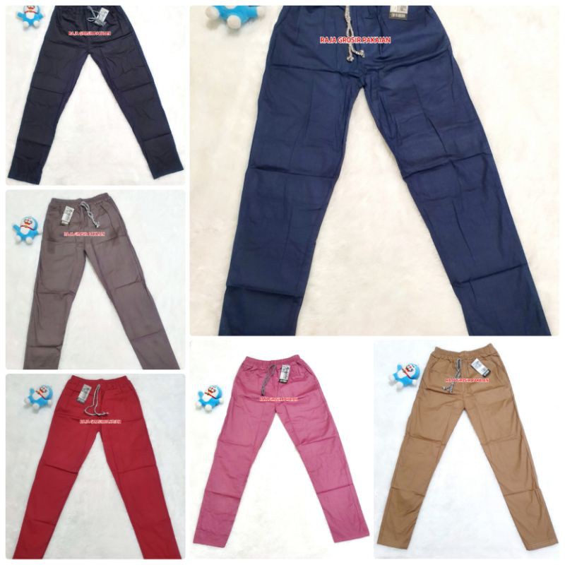 CELANA BAGGY PANTS KATUN STRETCH UKURAN ANAK DAN DEWASA / BISA CEWEK DAN COWOK