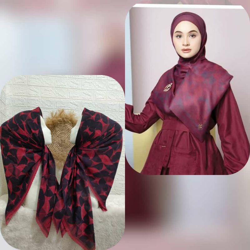 hijab voal segiempat motif like L by LCB