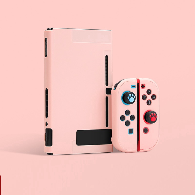 Casing Keras Untuk Konsol Dan Joycon Nintendo Switch /Switch Oled Dengan 2 Tutup Thumb Grip