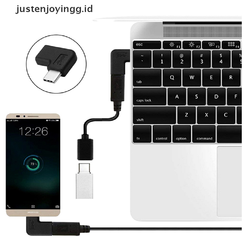 // justenjoyingg.id // Right angle usb 3.1 type c to type c male female usb-c converter adapter ~