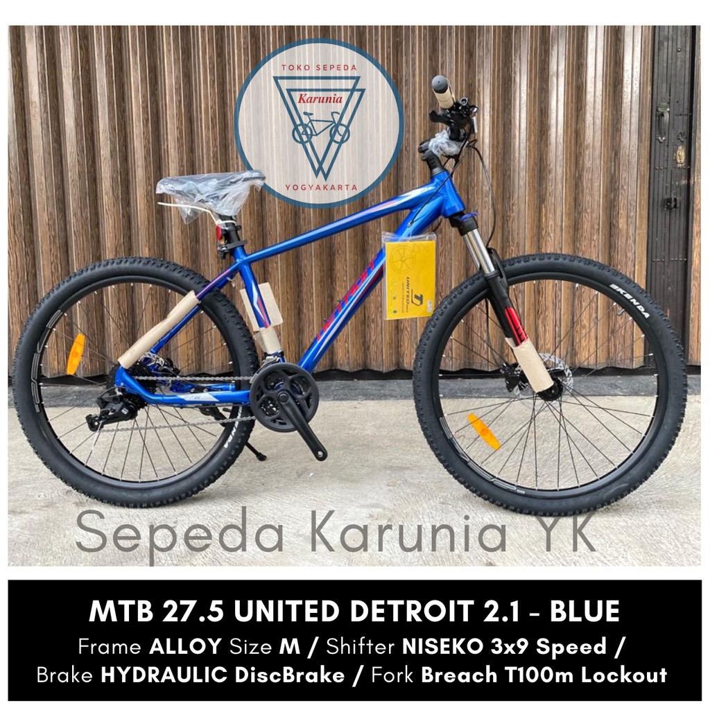 MTB 27.5 inch United Detroit 2.10 | Sepeda Gunung Hidrolis 27 Speed