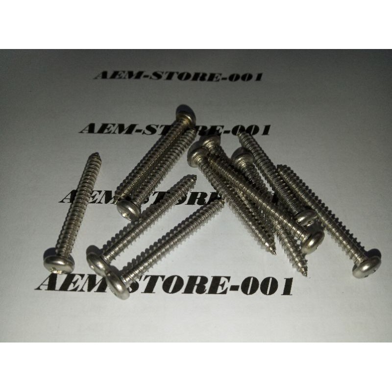 Sekrup jp #8 x 1.1/2&quot; (4.1 x 38milli) stainless 304