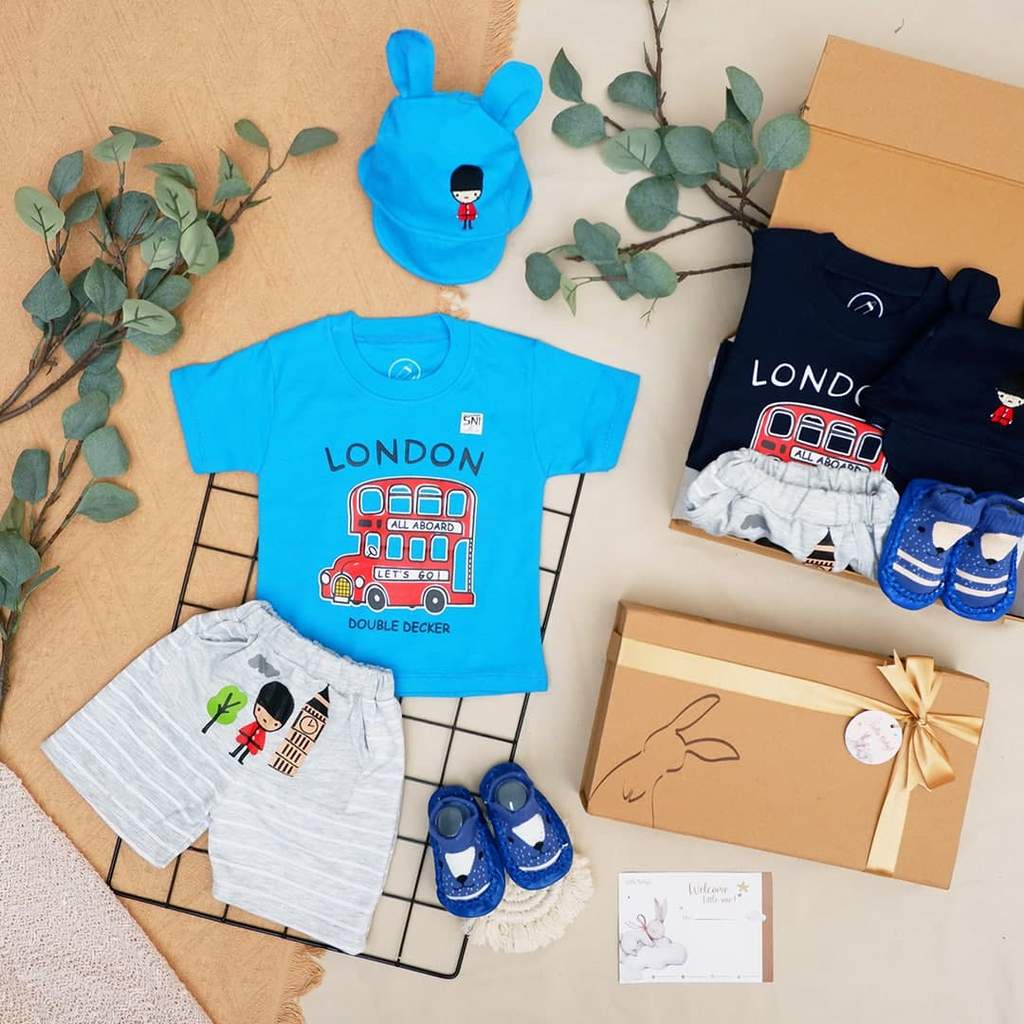 LIO036 Boys Baby Hampers 0-12 months/ Hampers bayi newborn/ Kado bayi/ baby boys gift set-Kenzo Blue