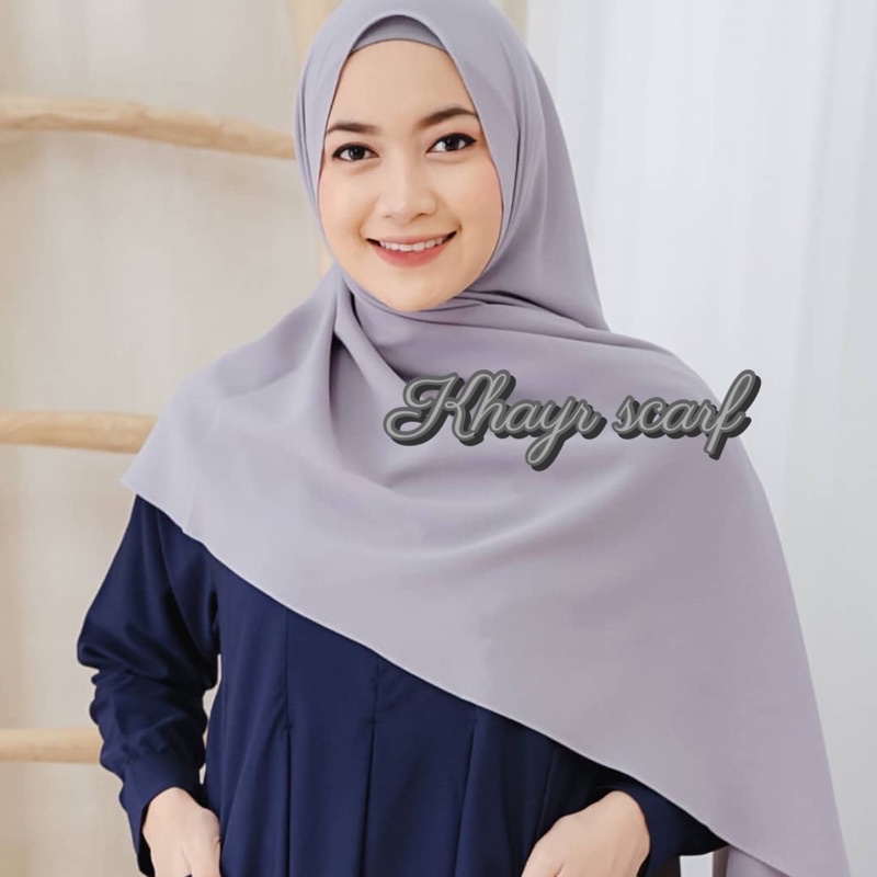 Hijab Promo Alisya Shawl Pashmina Diamond Signature / part 1 / Khayr Scarf-silver