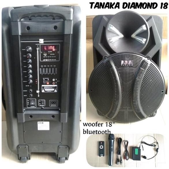 SPEAKER BOX AKTIF 18 INCH PORTABLE TANAKA DIAMOND 18 THT64646U64
